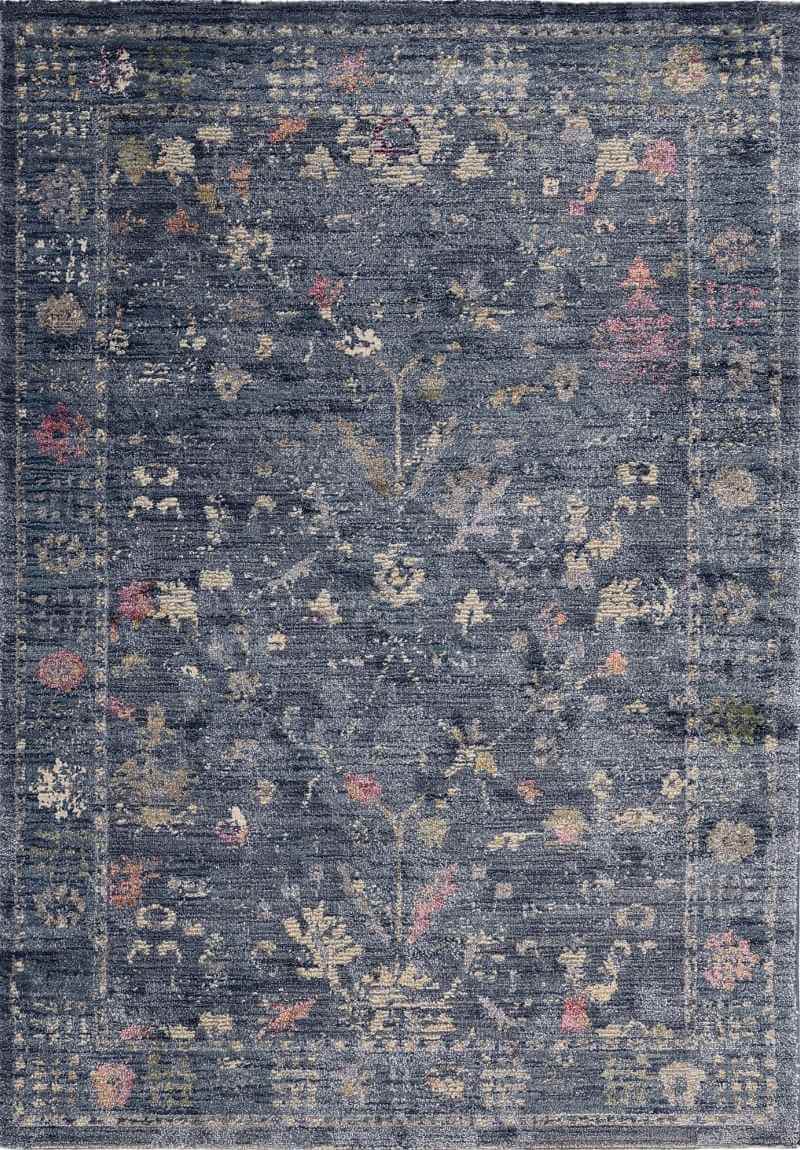 The Rugs Traditional Floral Blue Vintage Rug - Quality