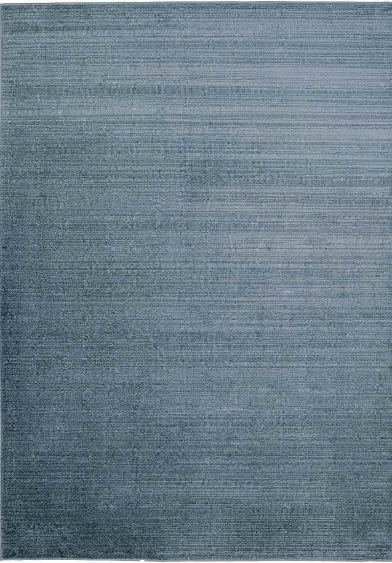 Arlo Textured Rug in soft blue tones with a subtle stripe pattern, crafted from 100% polyester, ideal for stylish interiors.