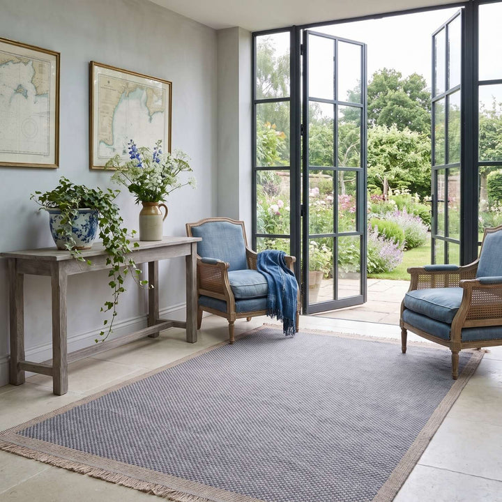 Nature Blue outdoor rug moisture and UV protected