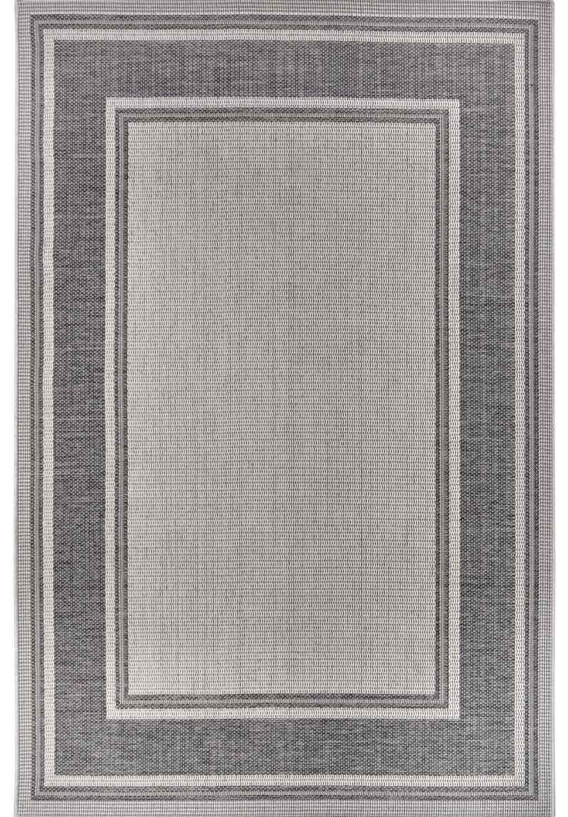 Indoor & Outdoor Tribal Rug – Grey