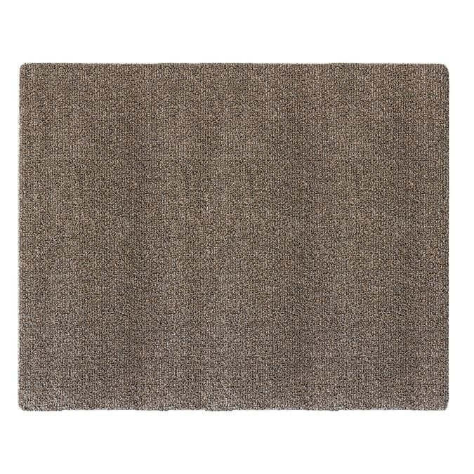 brown cotton plain washable mat