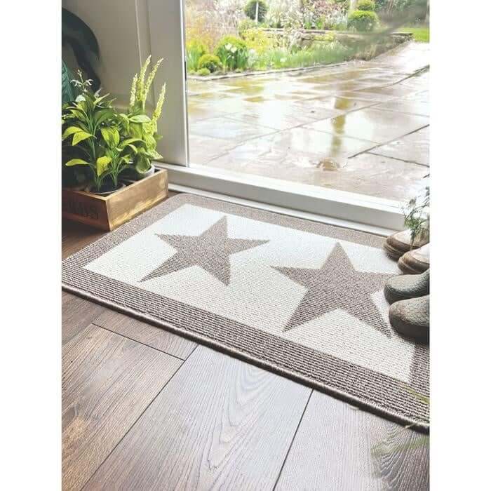 Washable Mat Geometric Star Design