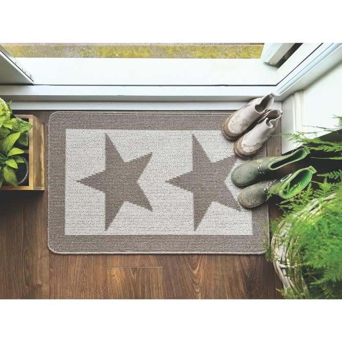 Washable Mat Geometric Star Design