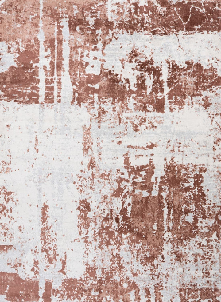Elaris rose abstract rug, jute backing, anti-static, non-shedding | The Rugs
