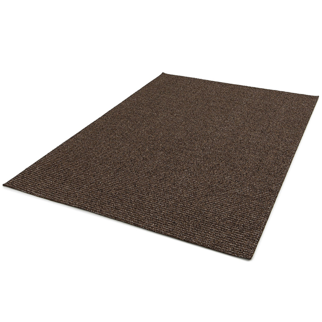 Dune Boucle brown textured rug, angled view on a white background | The Rugs