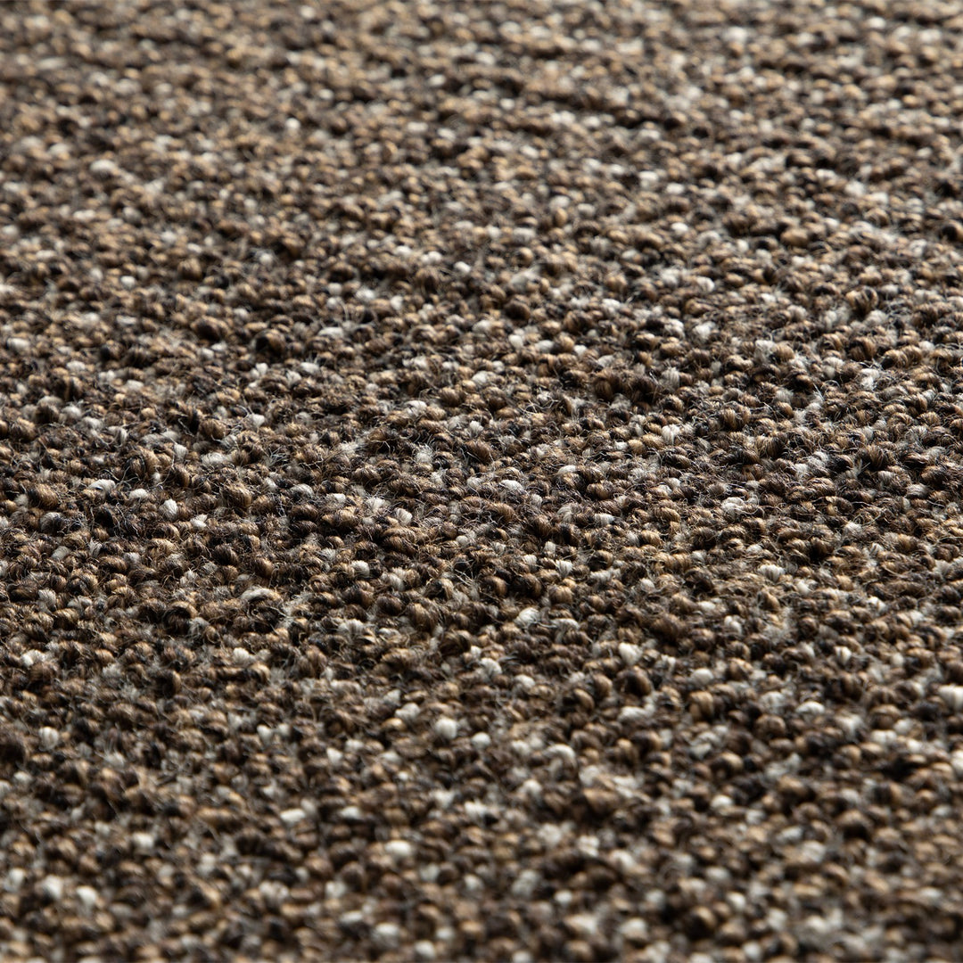 Dune Boucle brown textured rug, close-up of the 10mm pile | The Rugs