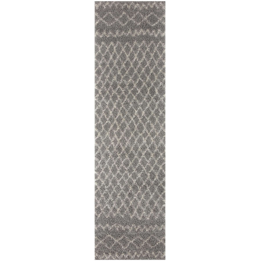 The Rugs Area Rug - Modern Luxury Shaggy Rug Diamond Grey