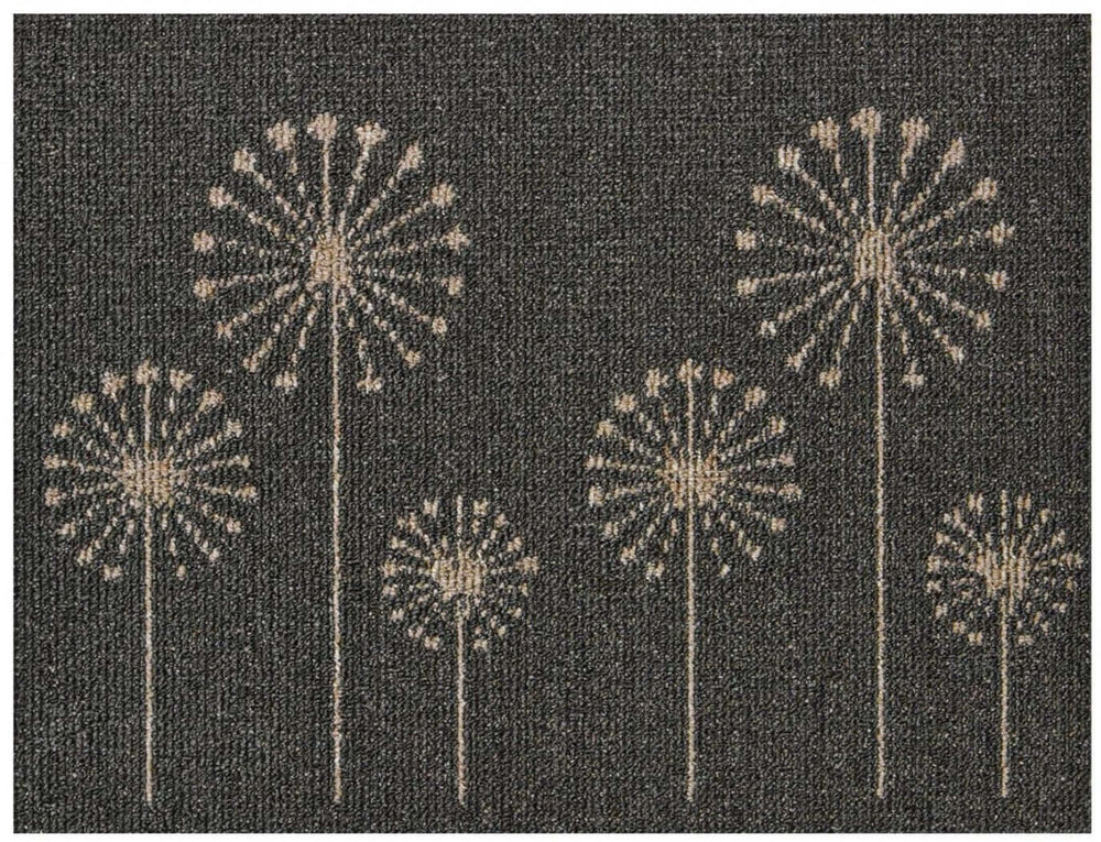 Geneva Lead Sand Flower Washable Rug & Runner