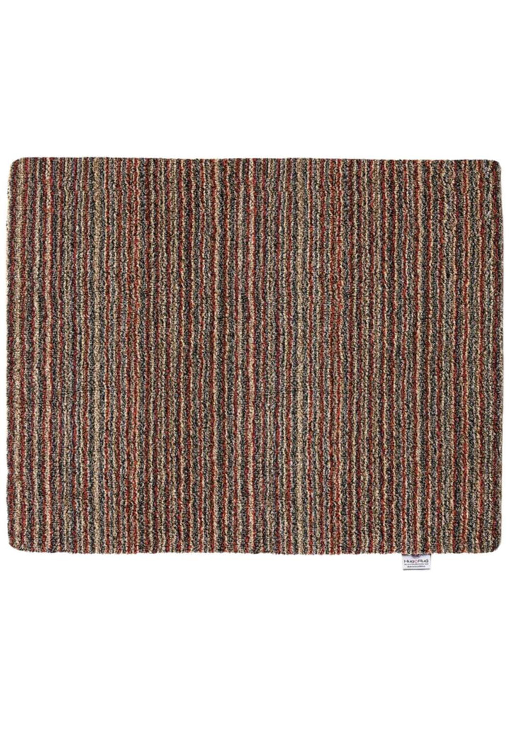 Eco-Friendly Candy Stripe Mat – Red & Brown