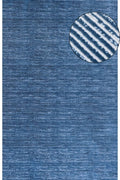 Carmel White-Blue Striped Rug | 6020