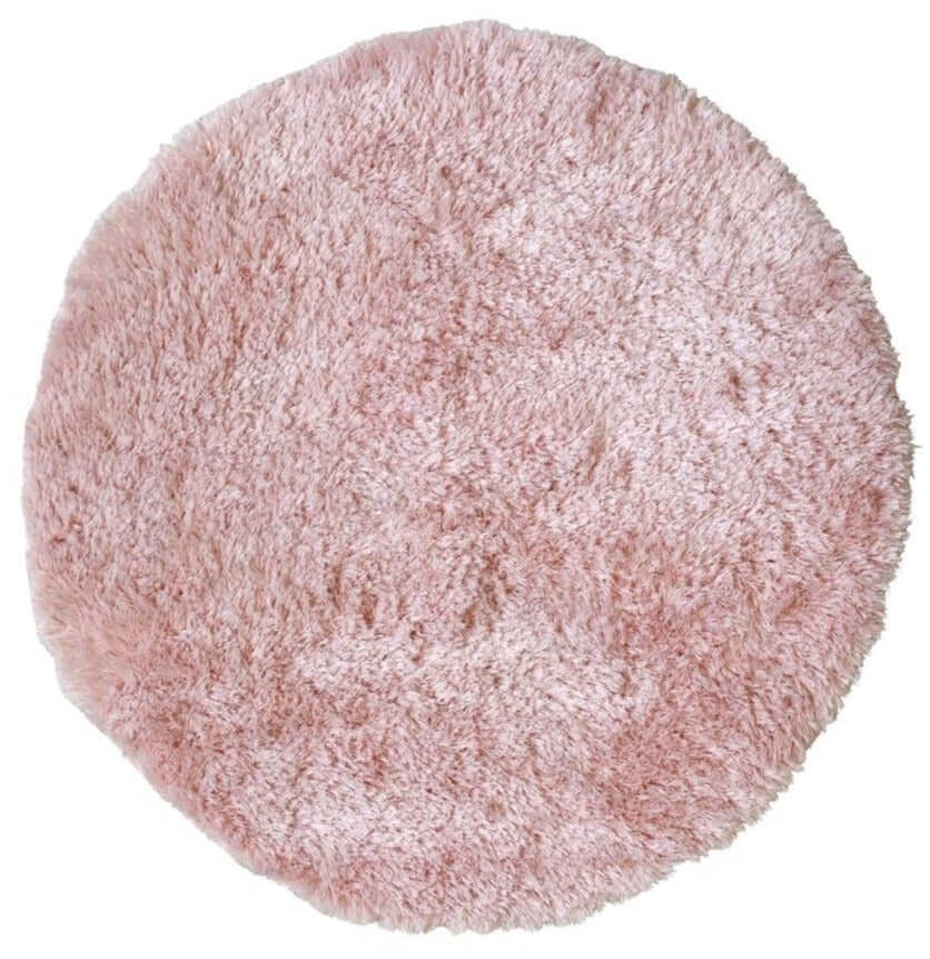 Machine Washable Shaggy Rug Plain Design in Pink