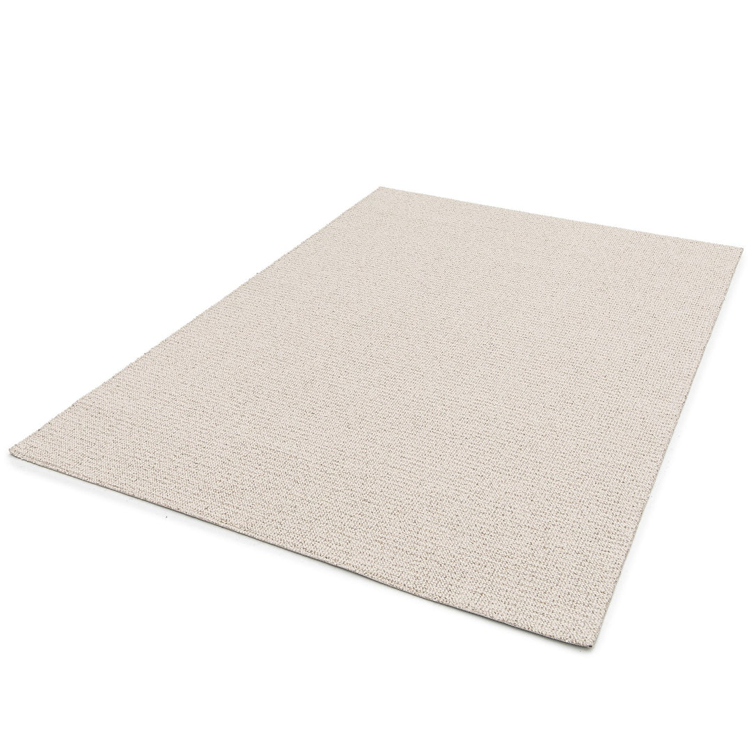 Dune Boucle cream textured rug, angled view on a white background | The Rugs