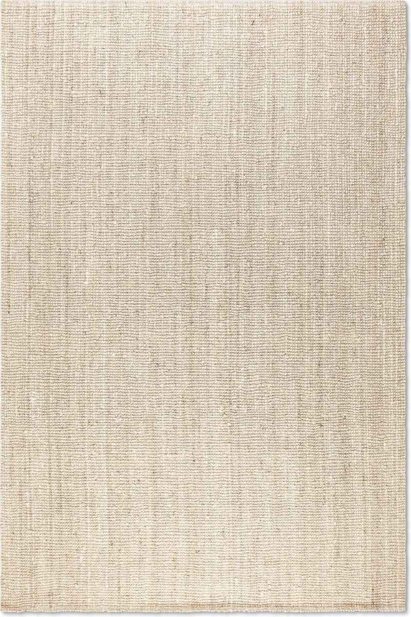 Beige area rug with a textured pattern on a white background