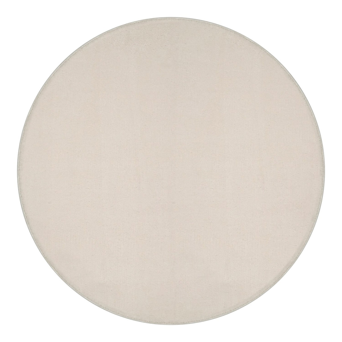 Washmellow cream round washable rug, top view | The Rugs