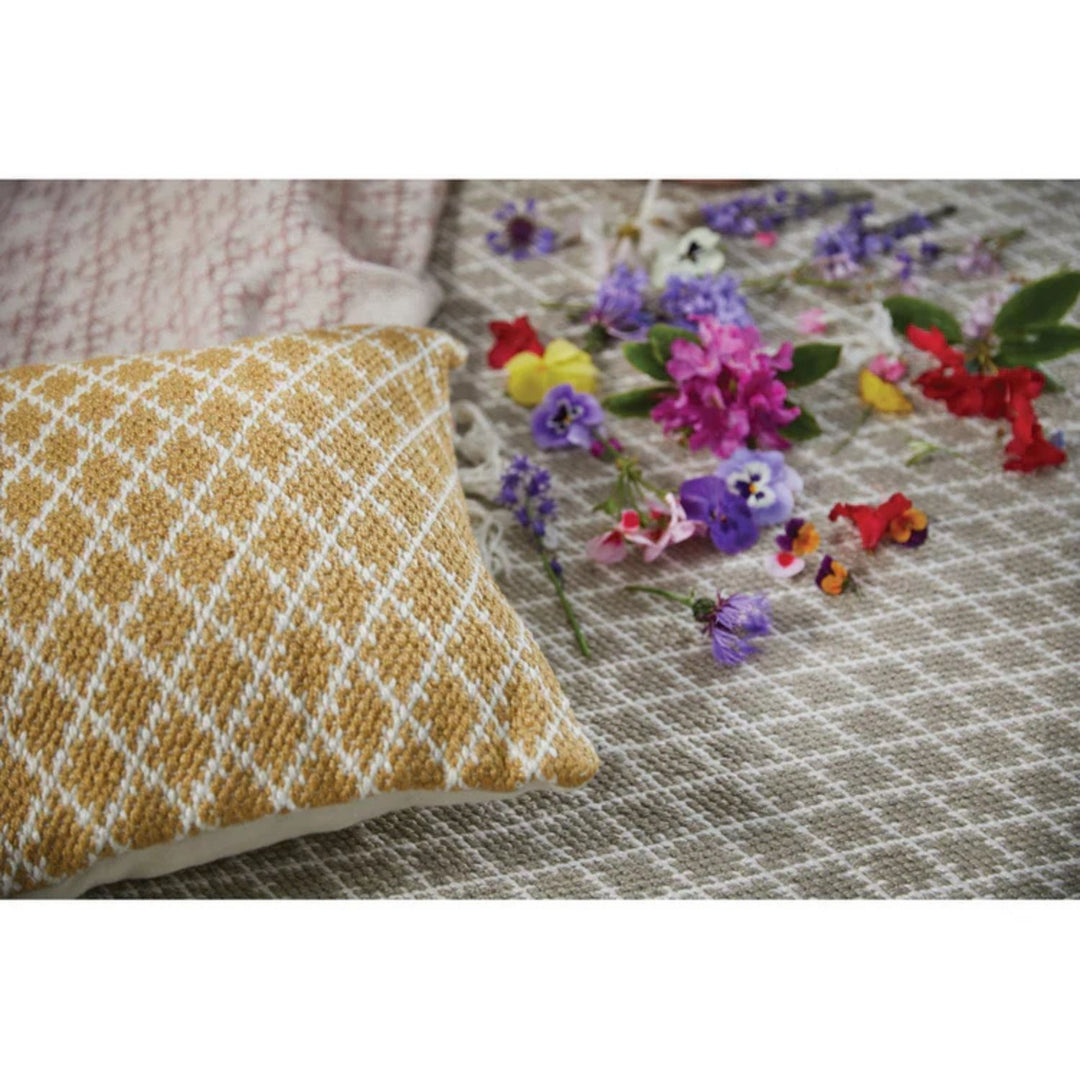 Trellis Design Woven Cushion |Eco-Friendly Comfort |The Rugs