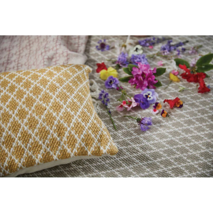 Trellis Design Woven Cushion |Eco-Friendly Comfort |The Rugs
