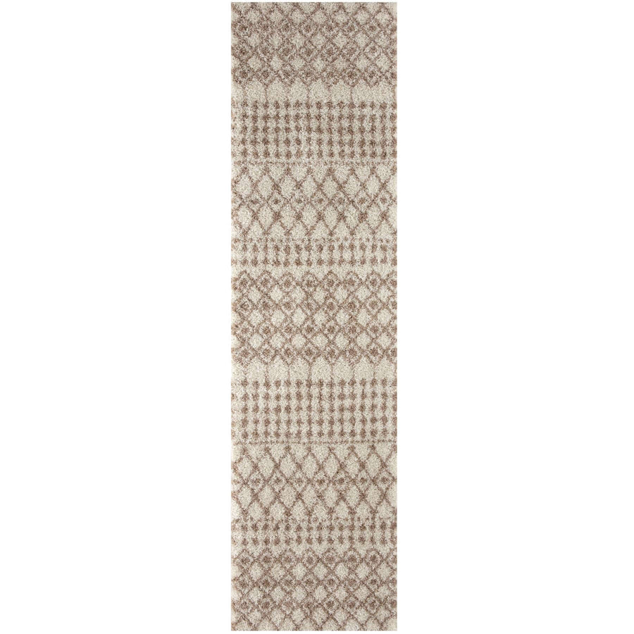 The Rugs Area Rug - Modern Luxury Shaggy Rug Moroccan Ivory & Beige