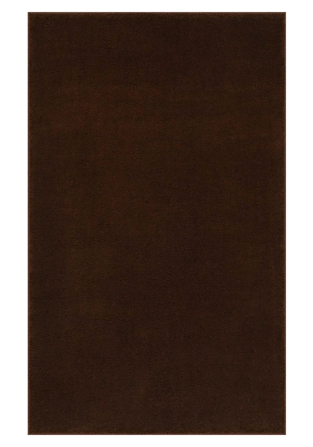 Washmellow dark brown washable rug, top view of the full rectangle rug | The Rugs