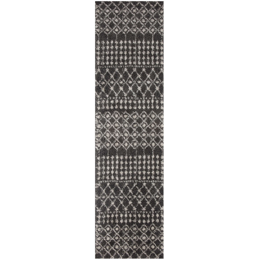 The Rugs Area Rug - Modern Luxury Shaggy Rug Moroccan Dark Grey