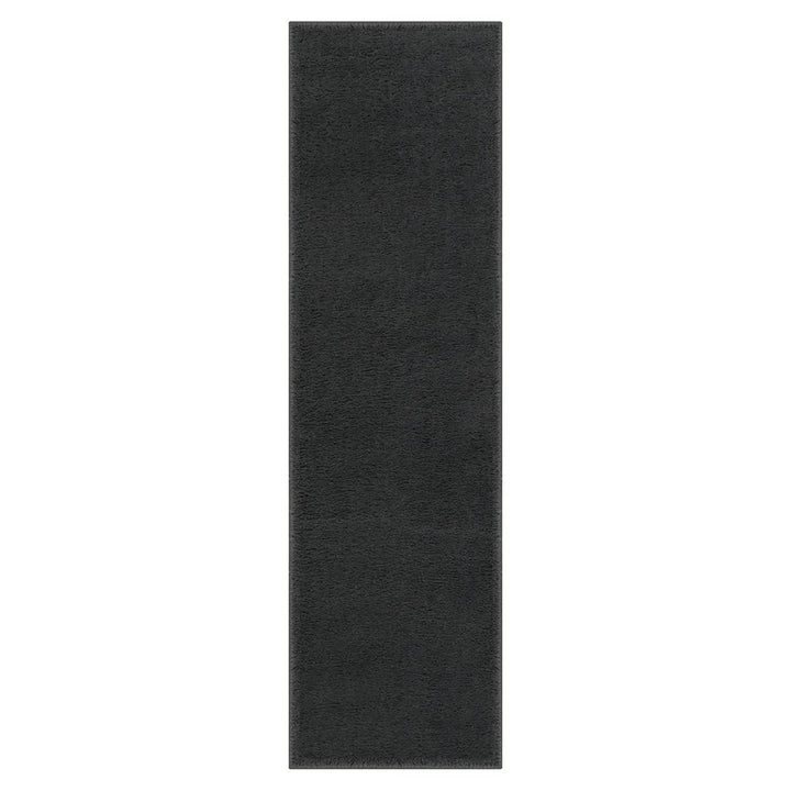 Washmellow dark grey washable runner, top view of the 80x280 runner | The Rugs