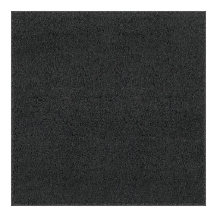 Washmellow dark grey square washable rug, top view | The Rugs