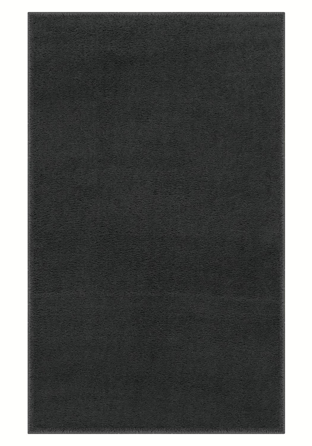 Washmellow dark grey washable rug, top view of the full rectangle rug | The Rugs