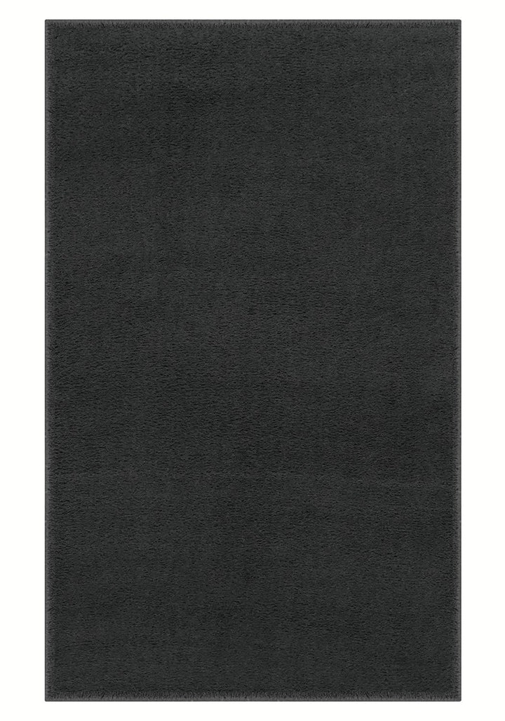 Washmellow dark grey washable rug, top view of the full rectangle rug | The Rugs