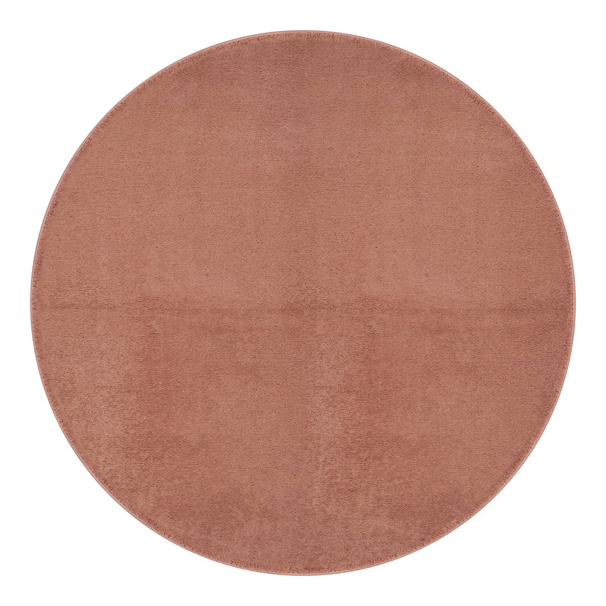 Washmellow dark pink round washable rug, top view | The Rugs