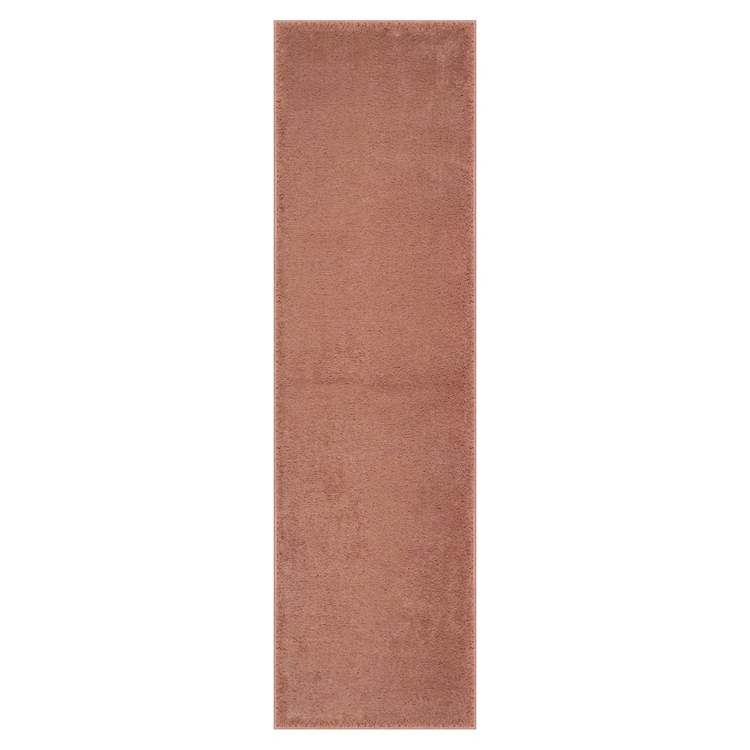 Washmellow dark pink washable runner, top view of the 80x280 runner | The Rugs