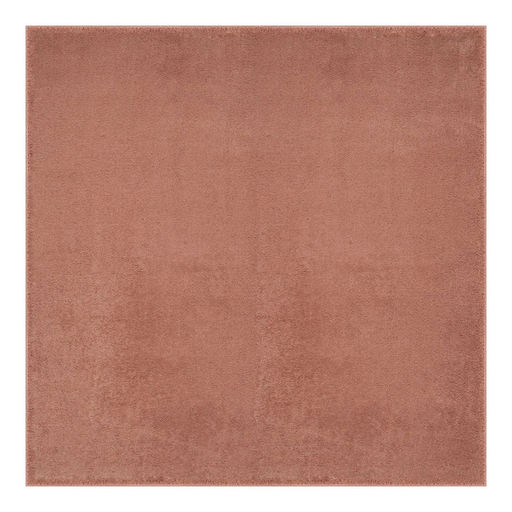 Washmellow dark pink square washable rug, top view | The Rugs