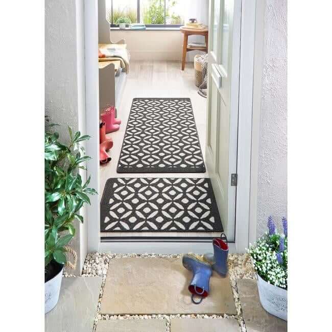 Geometric Design Washable Mat