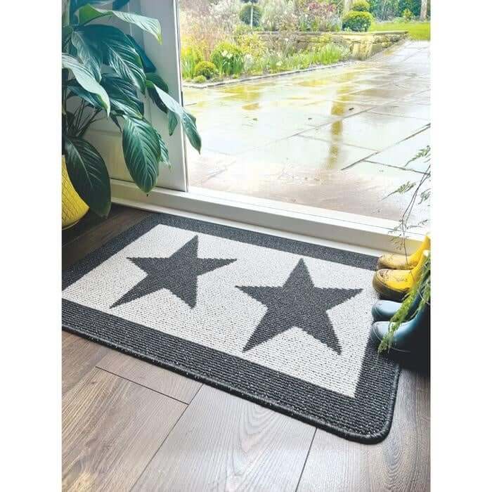 Washable Mat Geometric Star Design