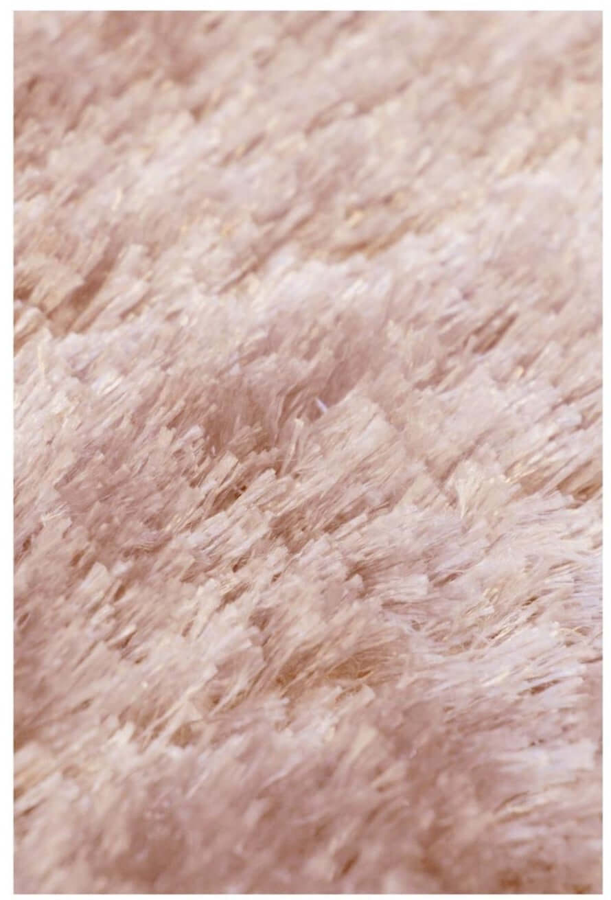 Shimmer Collection Supersoft Shaggy Rug in Pink