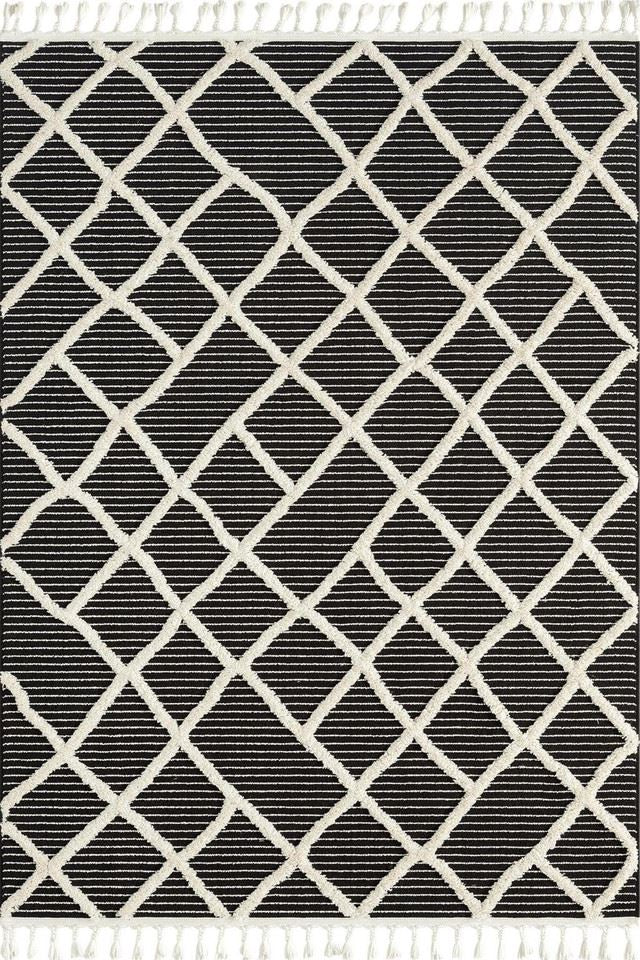 Scandi Indoor Rug Anthracite & White