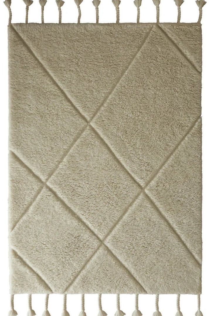 Berber Diamond Knotted Wool Rug