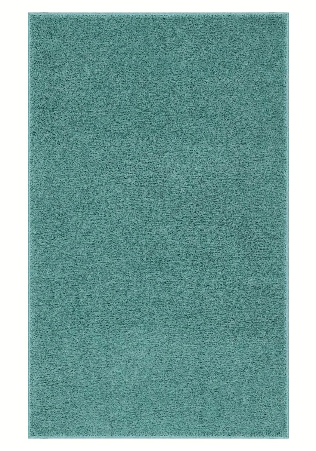 Washmellow duck egg blue washable rug, top view of the full rectangle rug | The Rugs
