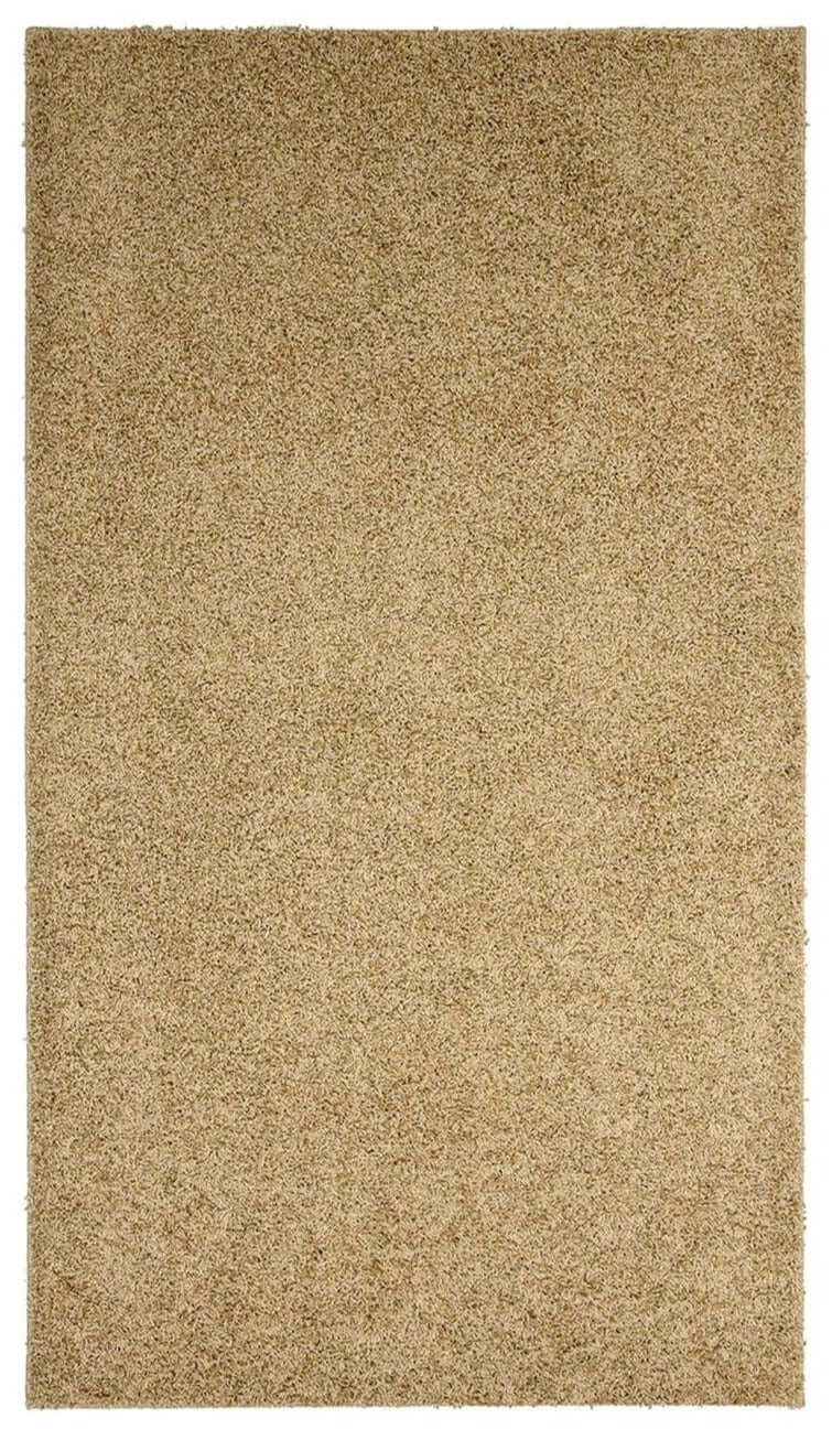 Fiji Latte Beige Washable Solid Shaggy Rug