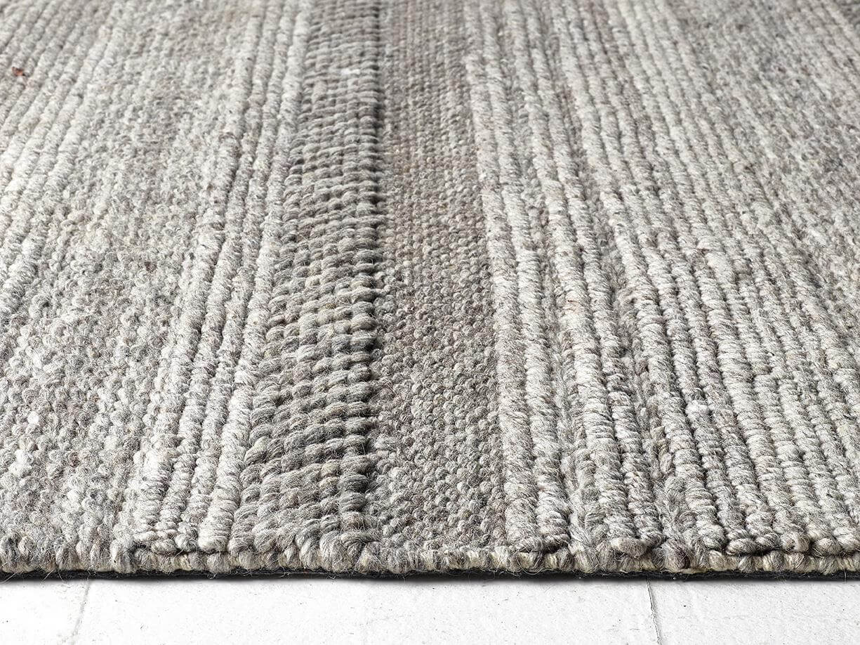 Chunky Natural Grey Knitted Rug | Handwoven Luxury |The Rugs