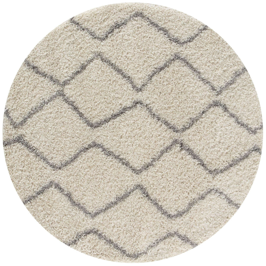 The Rugs Area Rug - Modern Luxury Shaggy Rug Boho Ivory