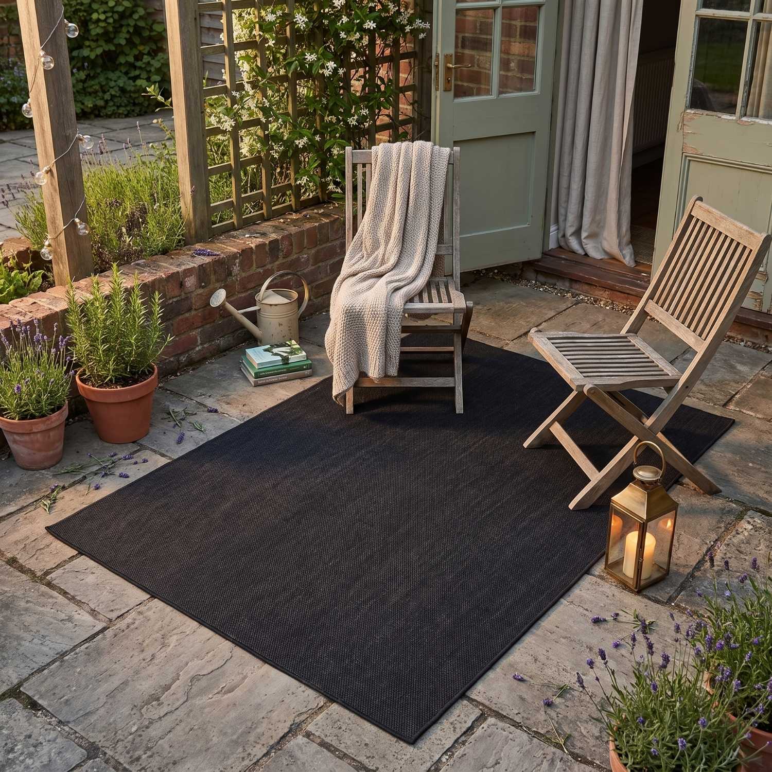 Black Outdoor Rugs for Garden & Patio | The Rugs