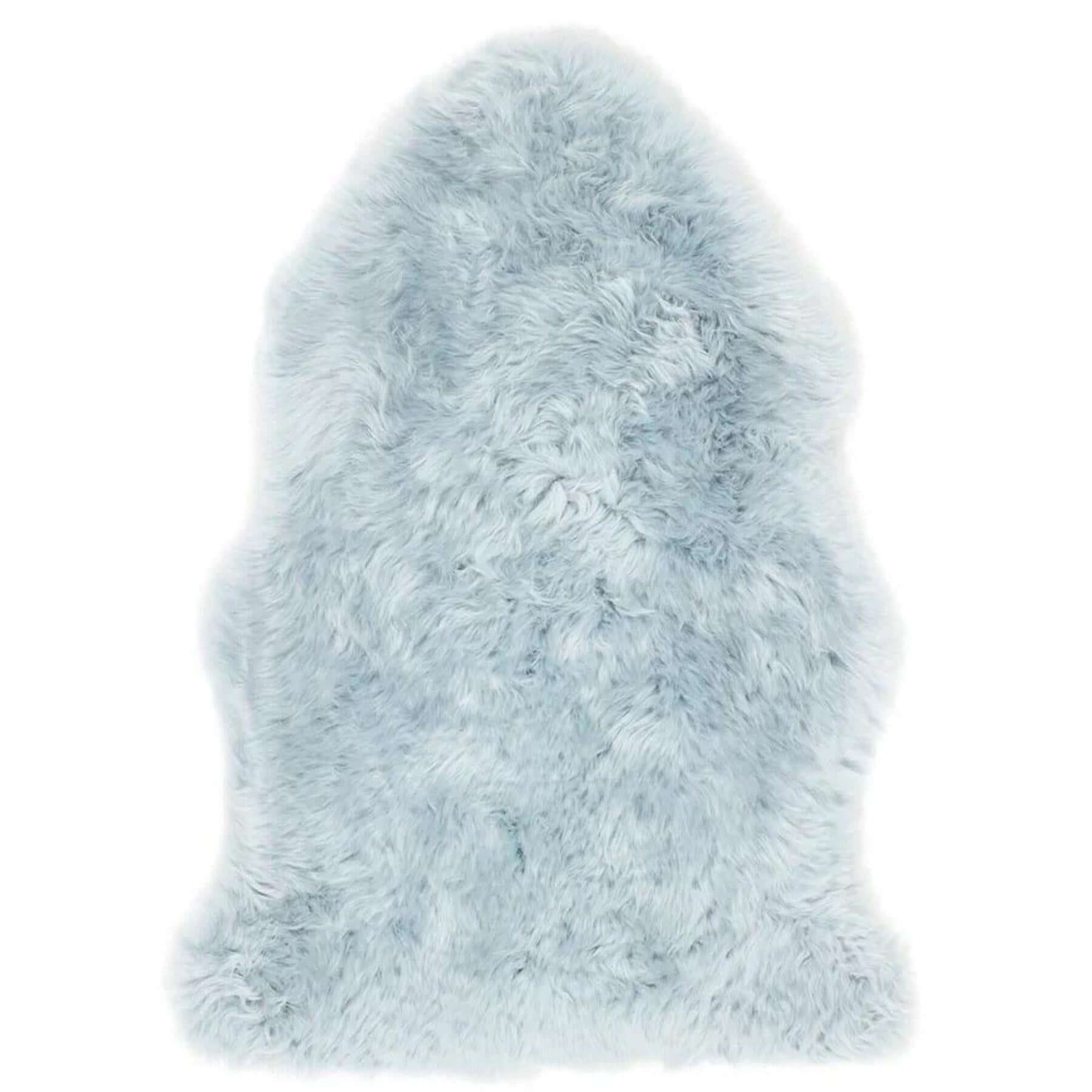 Genuine Duck Egg Blue Sheepskin Faux Fur Rug – The Rugs