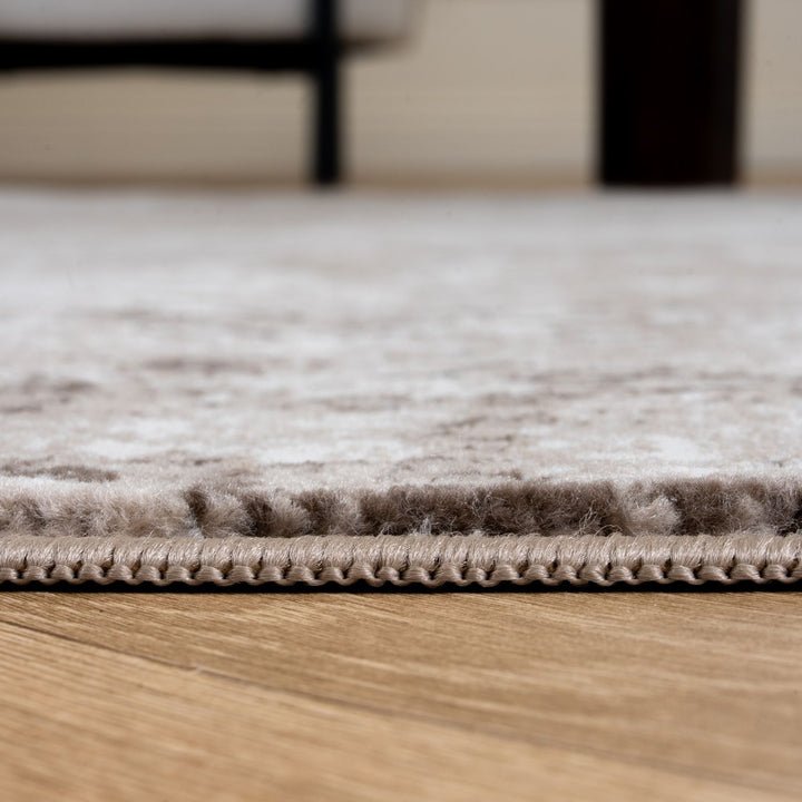 Elaris brown abstract rug, jute backing, anti-static, polypropylene material | The Rugs