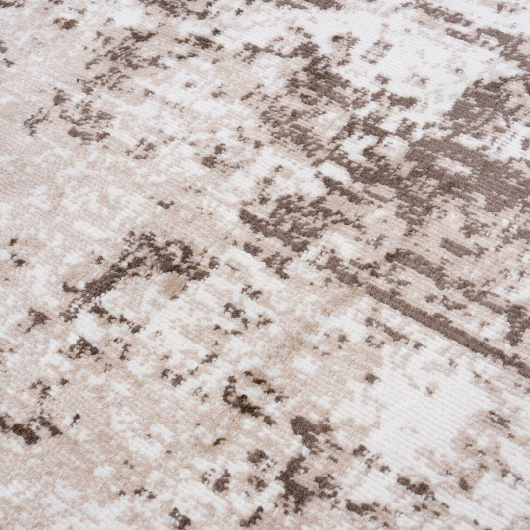 Elaris brown abstract rug, jute backing, anti-static, polypropylene material | The Rugs