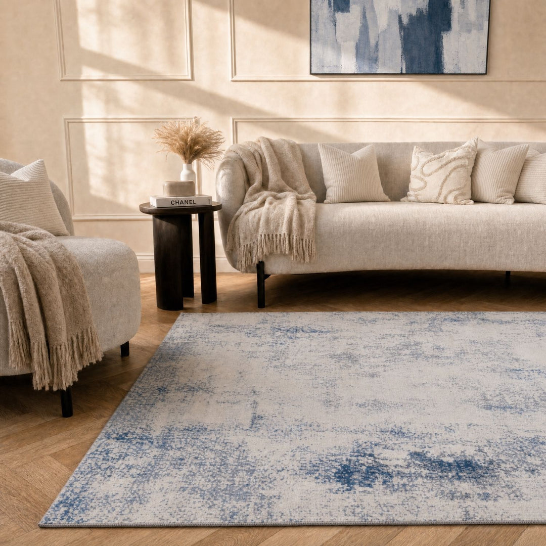 Elaris rose abstract rug, jute backing, hardwearing, polypropylene material | The Rugs