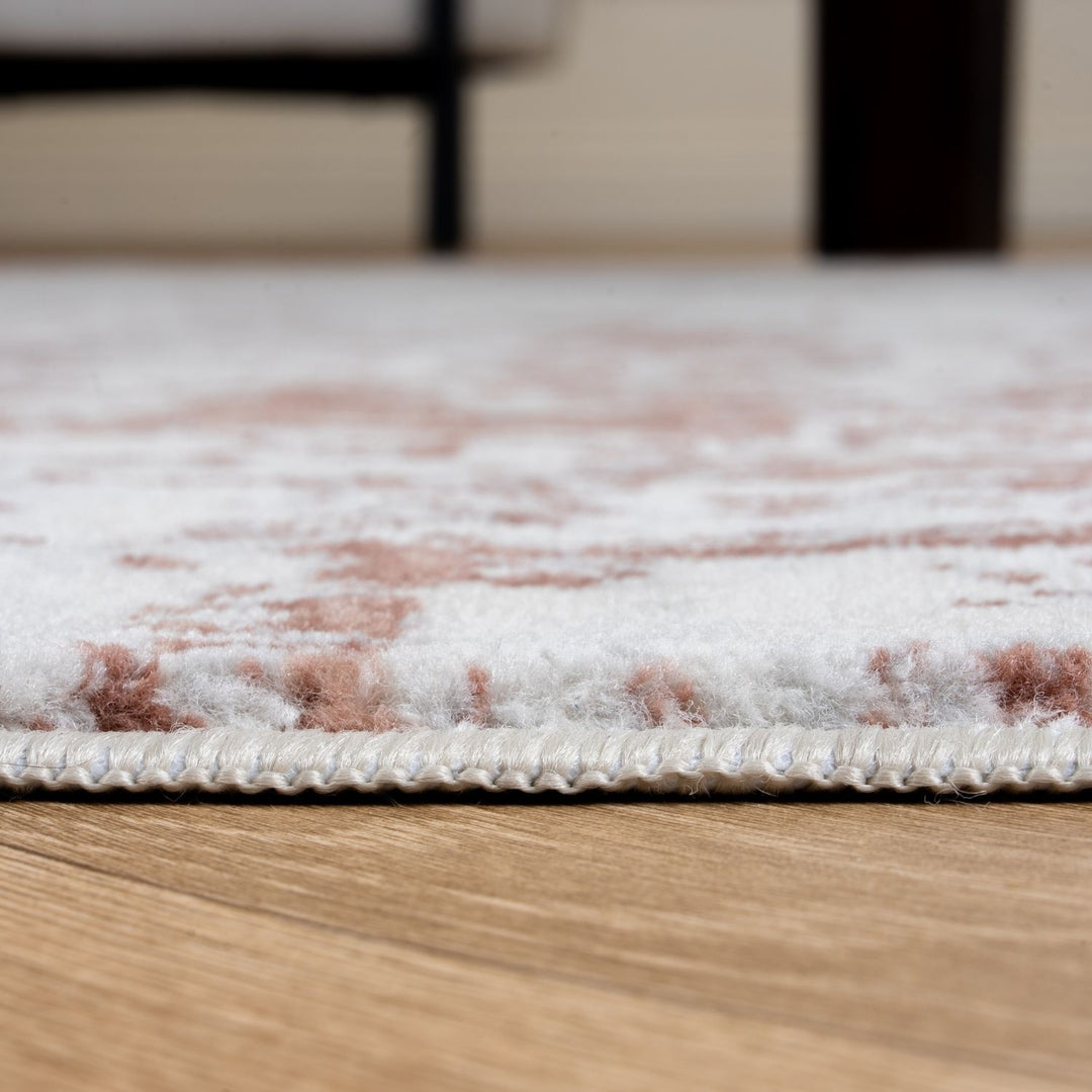 Elaris rose abstract rug, jute backing, hardwearing, polypropylene material | The Rugs