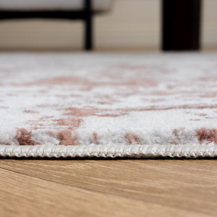 Elaris rose abstract rug, jute backing, hardwearing, polypropylene material | The Rugs