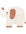 Plush elephant toy with brown ears and feet on a white background