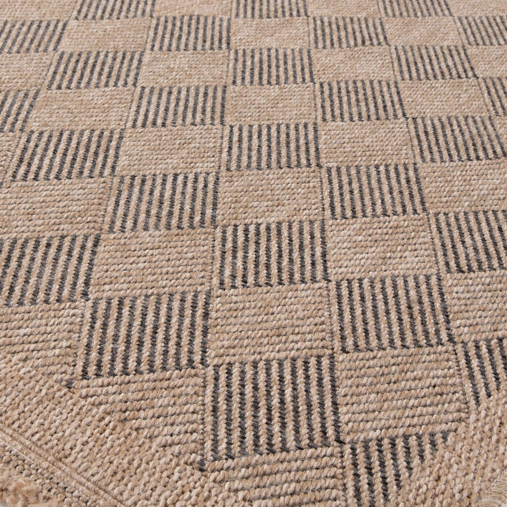 Jute-looking Outdoor Rug for Garden in Dark Grey | 5300DG – The Rugs