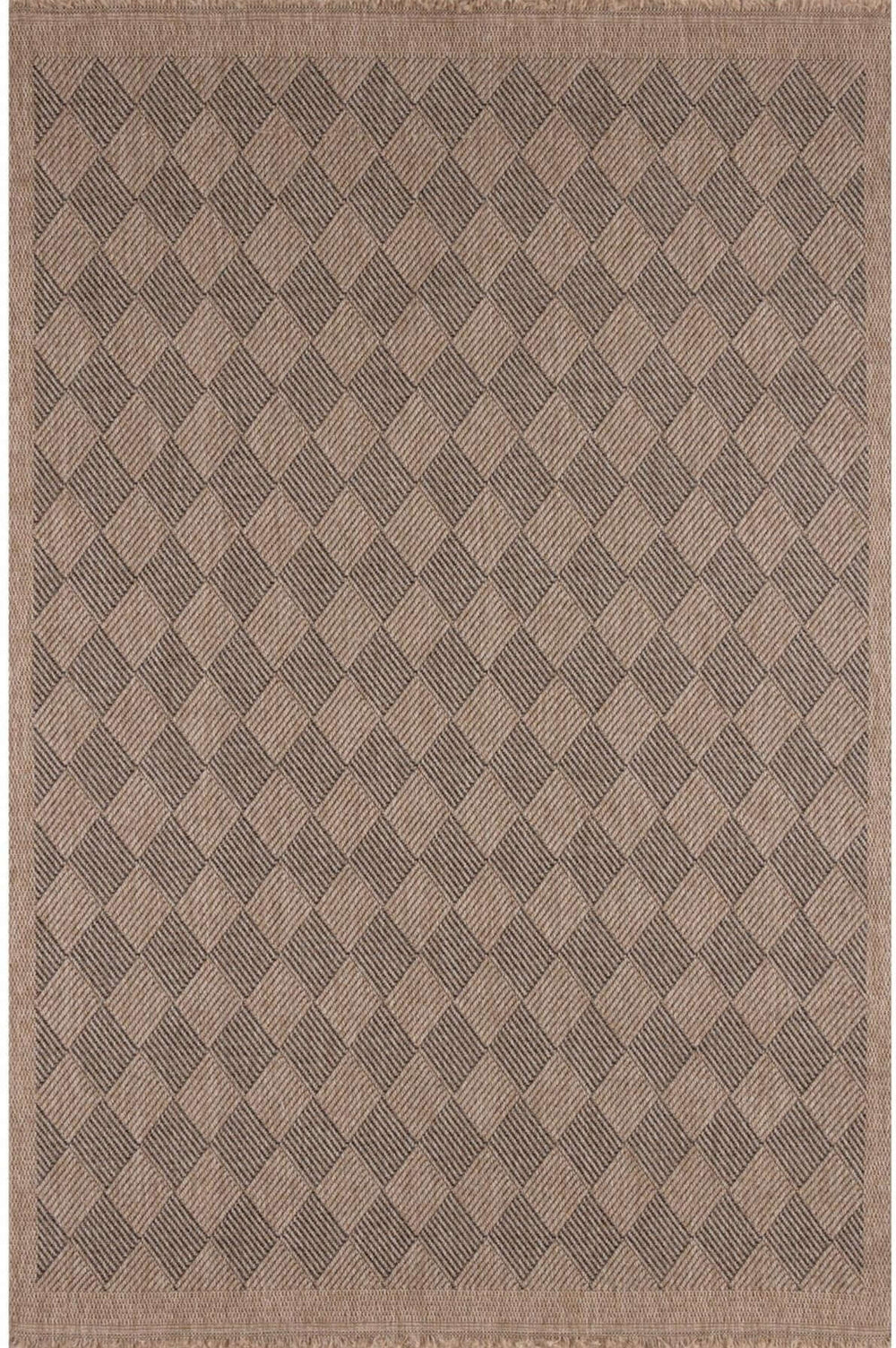 Jute-looking Outdoor Rug for Garden in Dark Grey | 5300DG – The Rugs