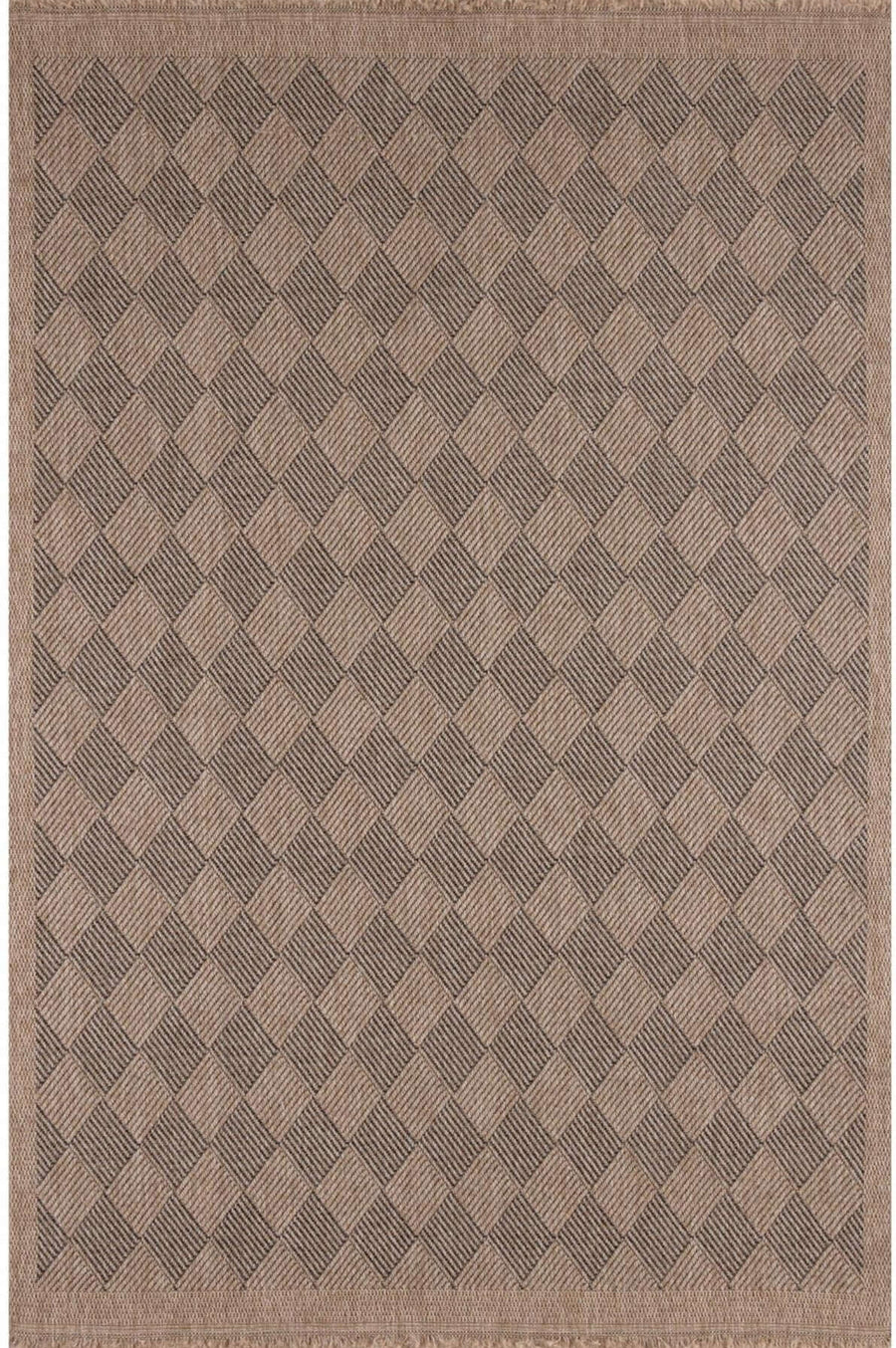 Jute-looking Outdoor Rug for Garden in Dark Grey | 5300DG – The Rugs
